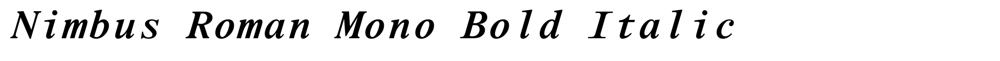 Nimbus Roman Mono Bold Italic image